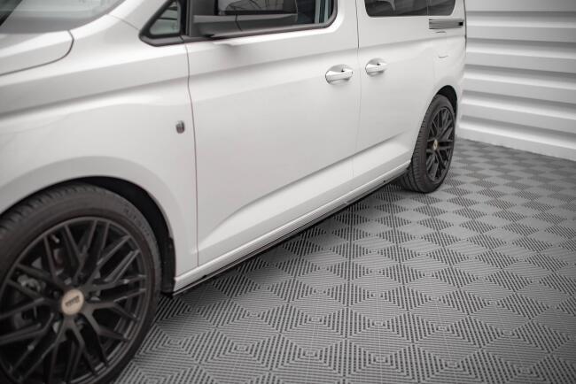 Maxton Design Seitenschweller (Paar) für VW Caddy Mk5 Hochglanz schwarz