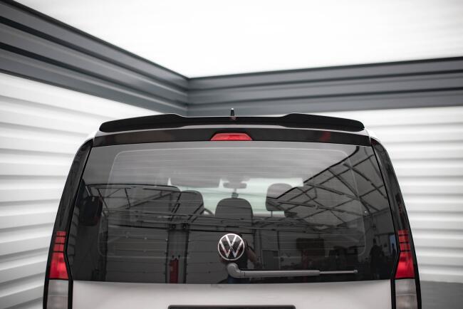 Maxton Design Heckspoiler Lippe für VW Caddy Mk5 Hochglanz schwarz