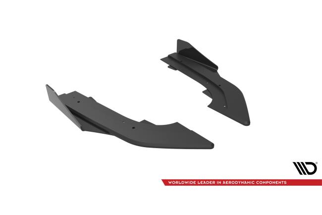 Maxton Design Street Pro Diffusor Flaps für Audi RS3 Limousine 8Y matt schwarz mit Hochglanz Flaps
