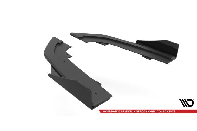 Maxton Design Street Pro Diffusor Flaps für Audi RS3 Sportback 8Y matt schwarz mit Hochglanz Flaps