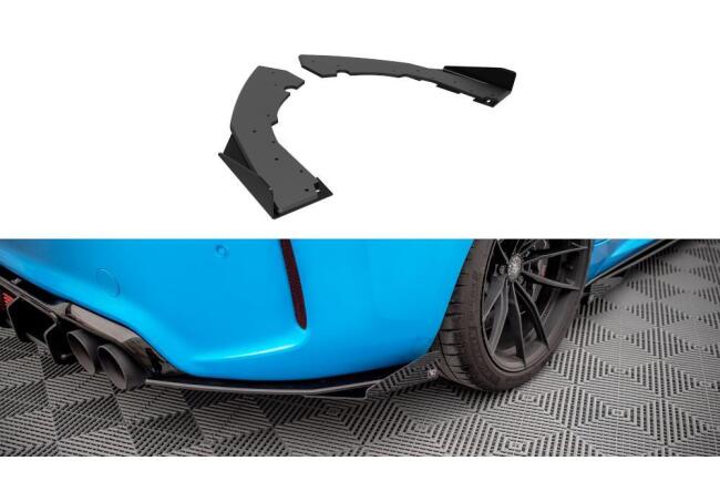 Maxton Design Street Pro Diffusor Flaps für BMW M2 F87 matt schwarz mit Hochglanz Flaps