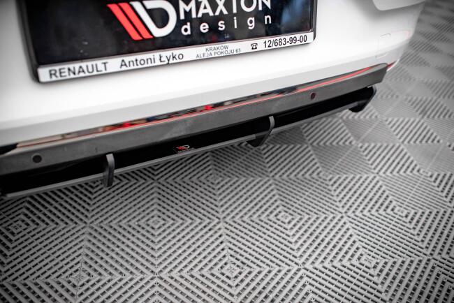 Maxton Design Street Pro Heckdiffusor für Renault Clio Mk5 Schwarz-Rot