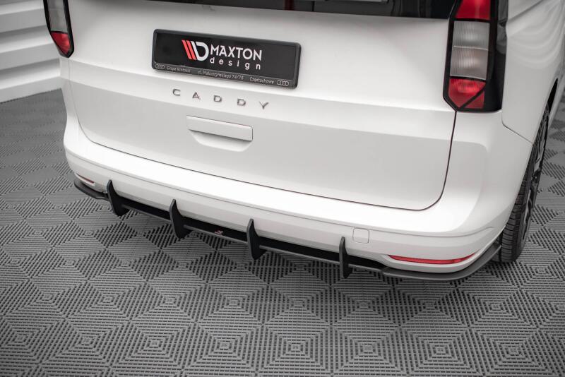 Maxton Design Street Pro Heckdiffusor für VW Caddy Mk5 Schwarz-Rot