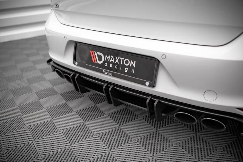Maxton Design Street Pro Heckdiffusor für VW Golf 7 R 2012-2016 Schwarz-Rot