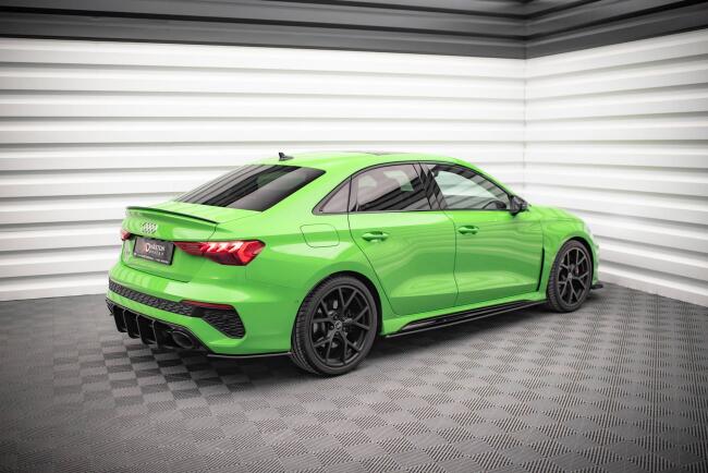 Maxton Design Street Pro Seitenschweller (Paar) für Audi RS3 Limousine 8Y Schwarz matt