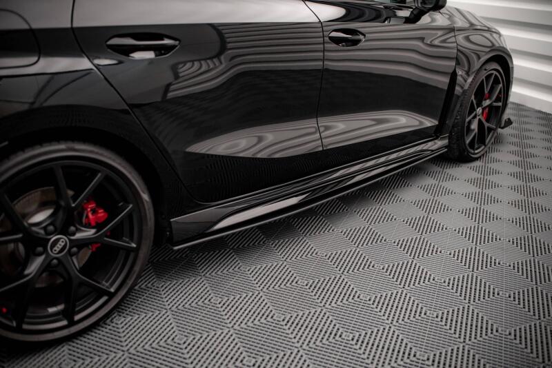 Maxton Design Street Pro Seitenschweller (Paar) für Audi RS3 Sportback 8Y Schwarz matt