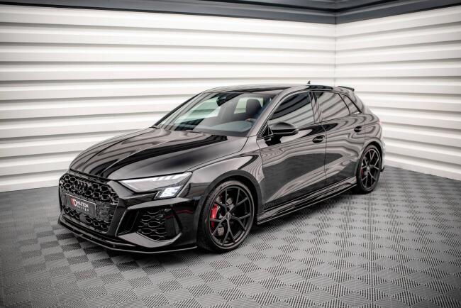 Maxton Design Street Pro Seitenschweller (Paar) für Audi RS3 Sportback 8Y Schwarz matt
