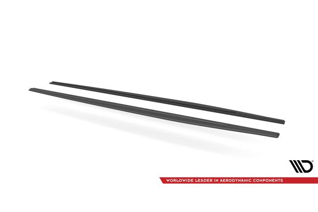 Maxton Design Street Pro Seitenschweller (Paar) für Audi RS3 Sportback 8Y schwarz mit roten Streifen