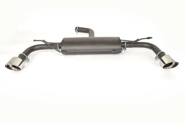 Sportauspuff und Maxton Heckdiffusor V.2 für VW Golf 8 R-Line Endrohre 2x100mm scharfkantig