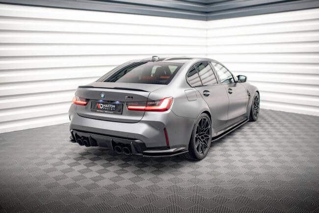 Maxton Design Diffusor Flaps V.1 für BMW M3 G80 / G81 Hochglanz schwarz