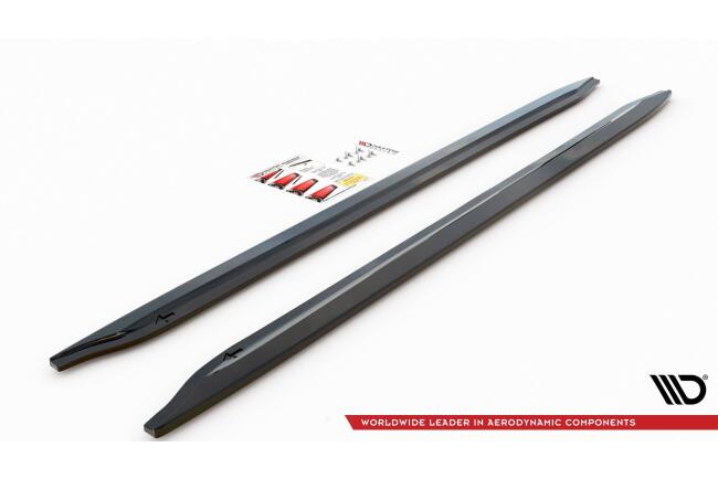 Maxton Design Seitenschweller (Paar) V.1 für BMW M3 G80 / G81 Hochglanz schwarz