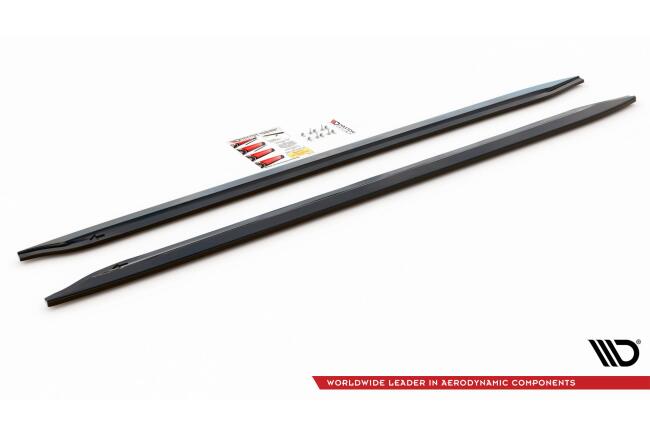 Maxton Design Seitenschweller (Paar) V.1 für BMW M3 G80 / G81 Hochglanz schwarz