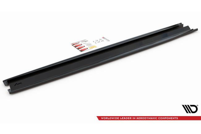 Maxton Design Seitenschweller (Paar) für Jaguar XF R-Sport Mk2 Hochglanz schwarz