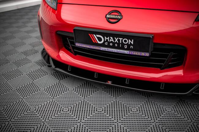 Maxton Design Frontlippe V.2 für Nissan 370Z Facelift Hochglanz schwarz