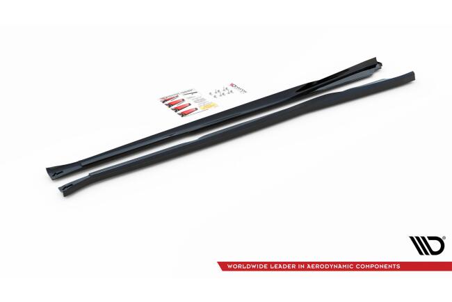 Maxton Design Seitenschweller (Paar) für Nissan 370Z Facelift Hochglanz schwarz