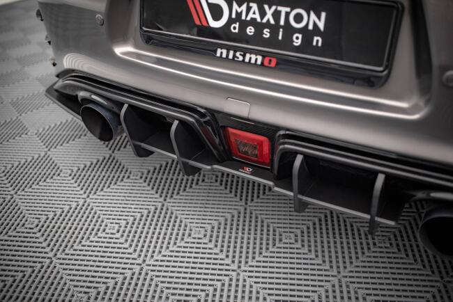 Maxton Design Street Pro Heckdiffusor für Nissan 370Z Nismo Facelift Schwarz-Rot