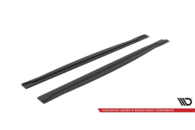 Maxton Design Street Pro Seitenschweller (Paar) für Nissan 370Z Nismo Facelift matt schwarz