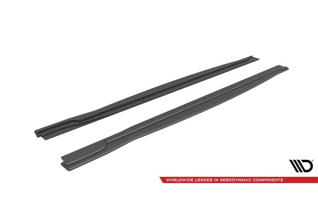 Maxton Design Street Pro Seitenschweller (Paar) für Nissan 370Z Nismo Facelift matt schwarz