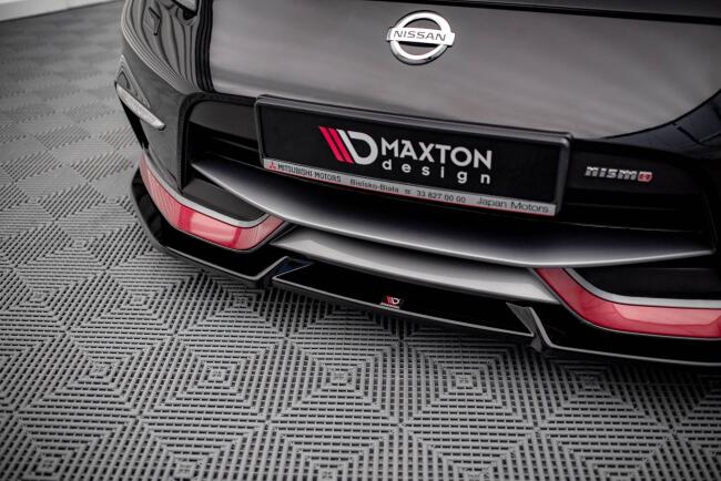 Maxton Design Frontlippe V.2 für Nissan 370Z Nismo Facelift Hochglanz schwarz