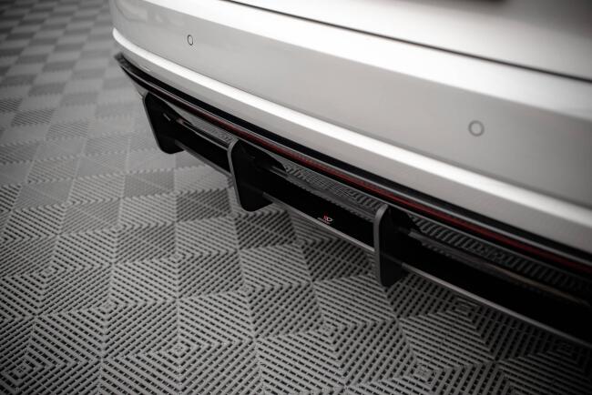 Maxton Design Street Pro Heckdiffusor für VW Touareg R-Line Mk3 Schwarz-Rot