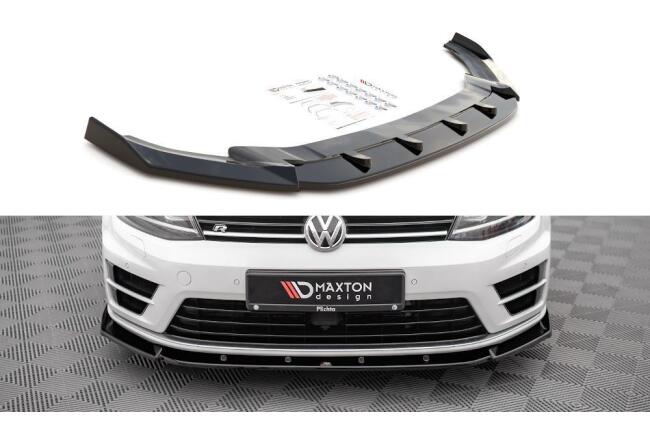 Maxton Design Frontlippe V.4 für VW Golf 7 R / R-Line Hochglanz schwarz