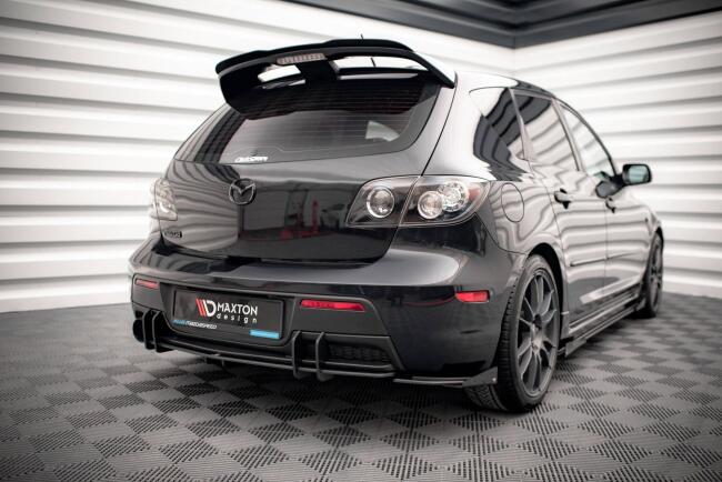 Maxton Design Street Pro Heckdiffusor für Mazda 3 MPS Mk Schwarz