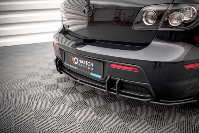 Maxton Design Street Pro Heckdiffusor für Mazda 3 MPS Mk Schwarz