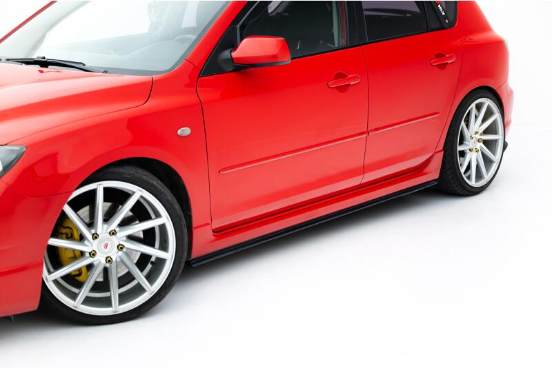 Maxton Design Street Pro Seitenschweller (Paar) für Mazda 3 MPS Mk1 matt schwarz
