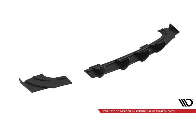 Maxton Design Street Pro Heckdiffusor für Opel Astra GTC OPC-Line J schwarz matt mit Hochglanz Flaps