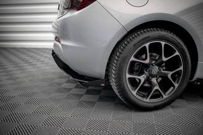 Maxton Design Street Pro Heckdiffusor für Opel Astra GTC OPC-Line J schwarz rot mit Hochglanz Flaps