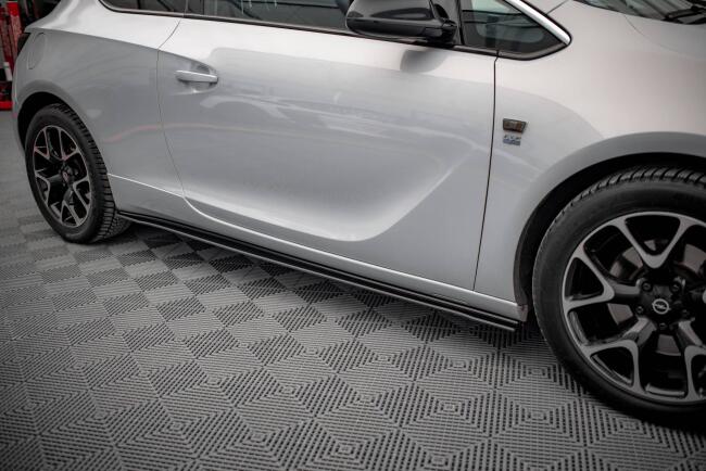 Maxton Design Street Pro Seitenschweller (Paar) für Opel Astra GTC OPC-Line J schwarz matt