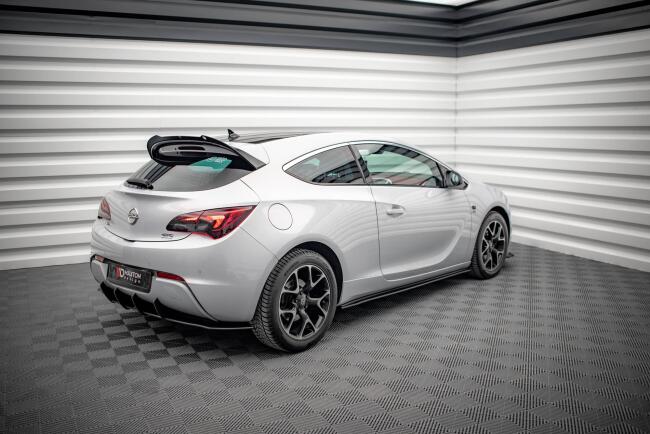 Maxton Design Street Pro Seitenschweller (Paar) für Opel Astra GTC OPC-Line J schwarz matt