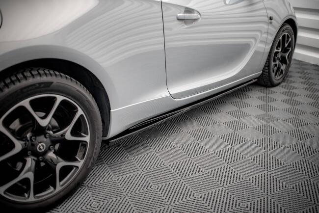 Maxton Design Seitenschweller (Paar) für Opel Astra GTC OPC-Line J Hochglanz schwarz