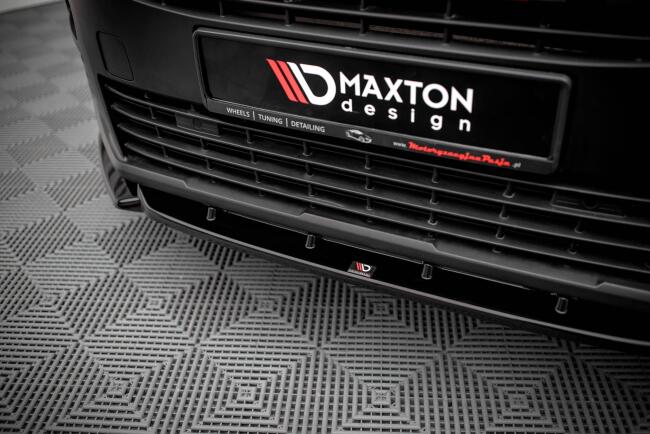 Maxton Design Frontlippe für Peugeot Partner Mk3 Hochglanz schwarz