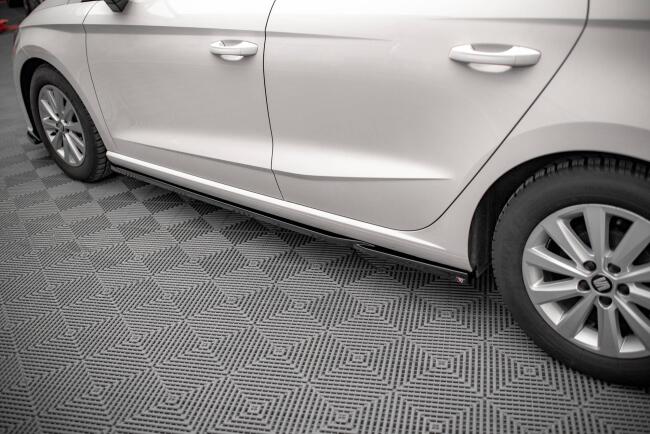 Maxton Design Seitenschweller (Paar) für V.2 für Seat Ibiza Mk5 Hochglanz schwarz