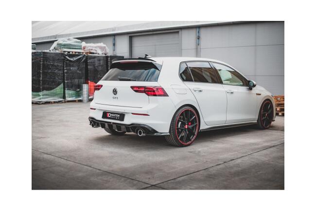 Sportauspuff Endschalldämpfer für VW Golf 8 GTI / Clubsport Endrohre 2x100mm gebürstet