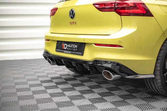 Sportauspuff Endschalldämpfer für VW Golf 8 GTI / Clubsport Endrohre 120x80mm poliert