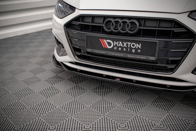 Maxton Design Frontlippe V.2 für Audi A4 B9 Facelift Hochglanz schwarz
