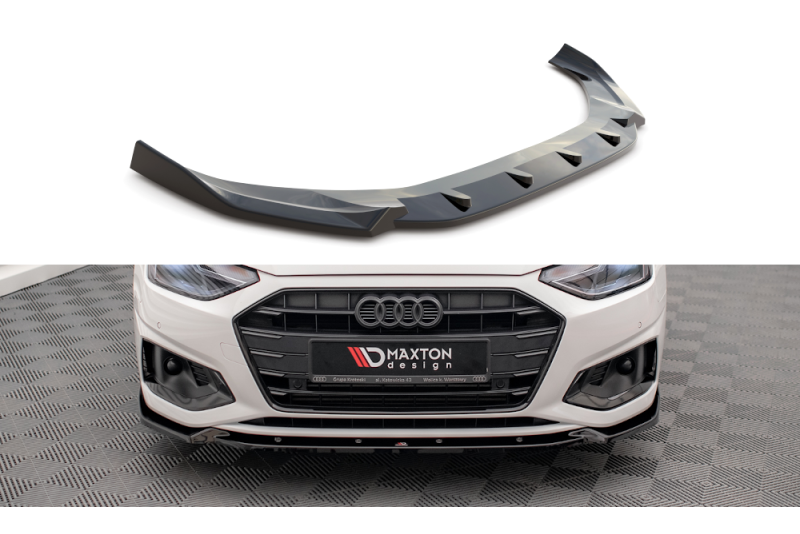 Maxton Design Frontlippe V.1 für Audi A4 B9 Facelift Hochglanz schwarz
