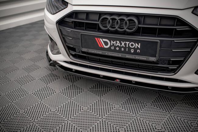 Maxton Design Frontlippe V.1 für Audi A4 B9 Facelift Hochglanz schwarz
