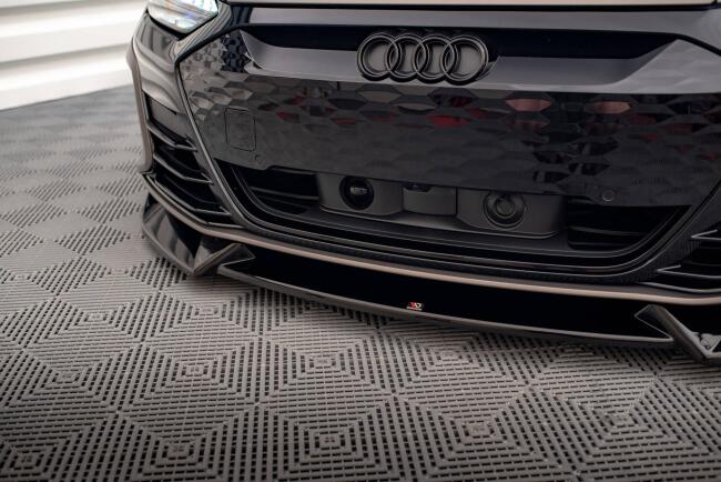 Maxton Design Frontlippe V.1 für Audi e-Tron GT / RS GT Mk1 Hochglanz schwarz