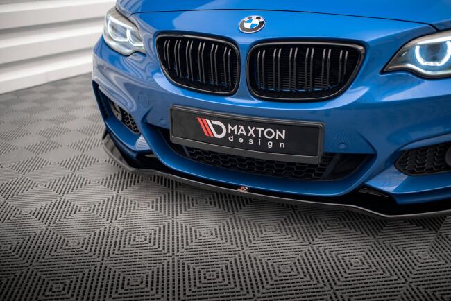 Maxton Design Frontlippe V.1 für BMW 2 M-Paket F22 Hochglanz schwarz