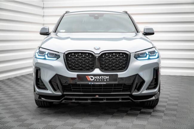 Maxton Design Frontlippe V.1 für BMW X4 M-Paket G02 Facelift Hochglanz schwarz