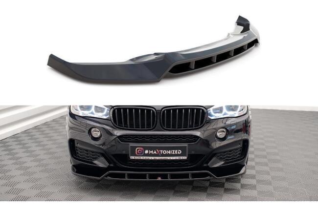 Maxton Design Frontlippe V.2 für BMW X6 M-Paket F16 Hochglanz schwarz