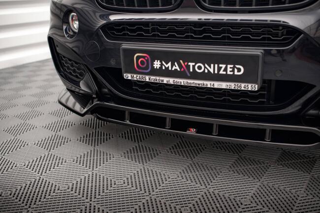 Maxton Design Frontlippe V.2 für BMW X6 M-Paket F16 Hochglanz schwarz