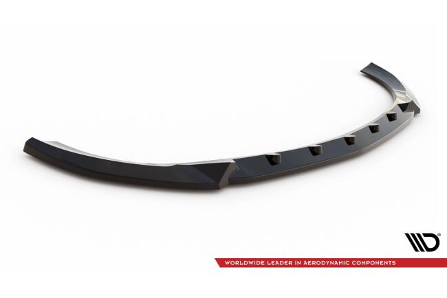 Maxton Design Frontlippe V.2 für Mercedes E-Klasse W213 / S213 Facelift AMG-Line (2020-2023) Hochglanz schwarz