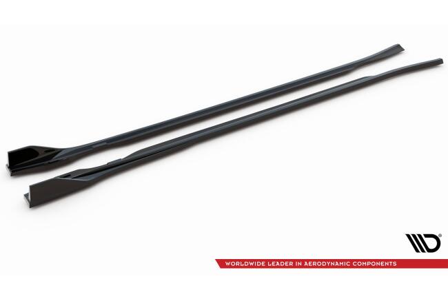 Maxton Design Seitenschweller (Paar) V.2 für Audi e-Tron GT / RS GT Mk1 Hochglanz schwarz