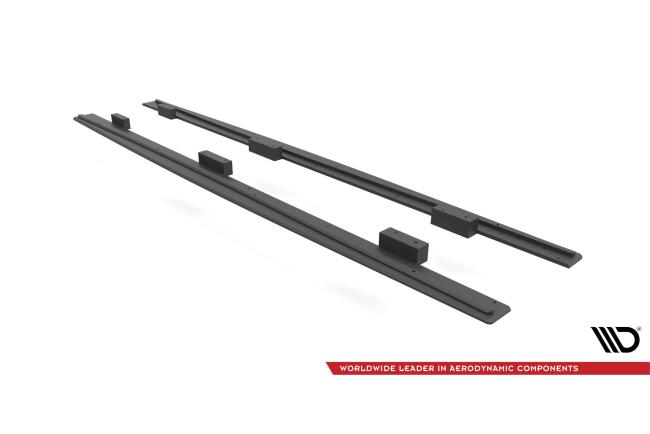 Maxton Design Street Pro Seitenschweller (Paar) für Audi S3 Sportback 8V Facelift Schwarz matt