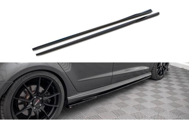 Maxton Design Seitenschweller (Paar) für Audi S3 Sportback 8V Facelift Hochglanz schwarz