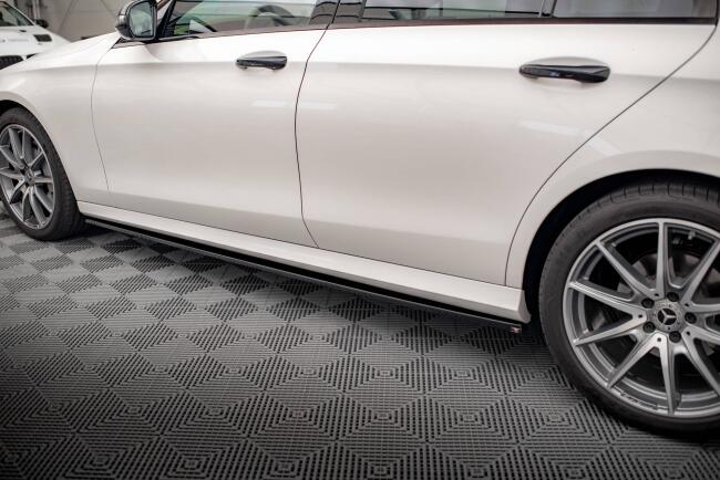 Maxton Design Seitenschweller (Paar) für Mercedes E-Klasse AMG-Line W213 / S213 Facelift Hochglanz schwarz